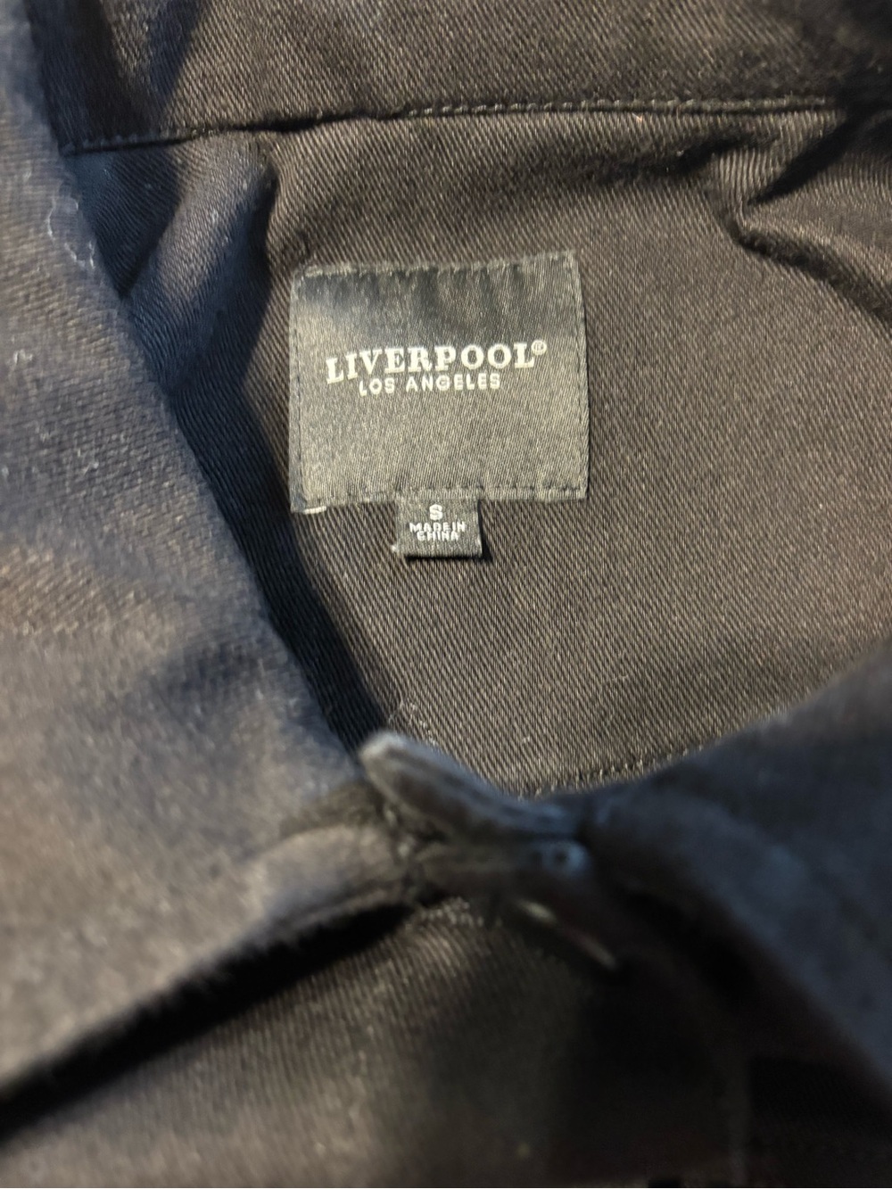 Liverpool Black Women's Button-Front Jean Jacket - Picture 3 of 14